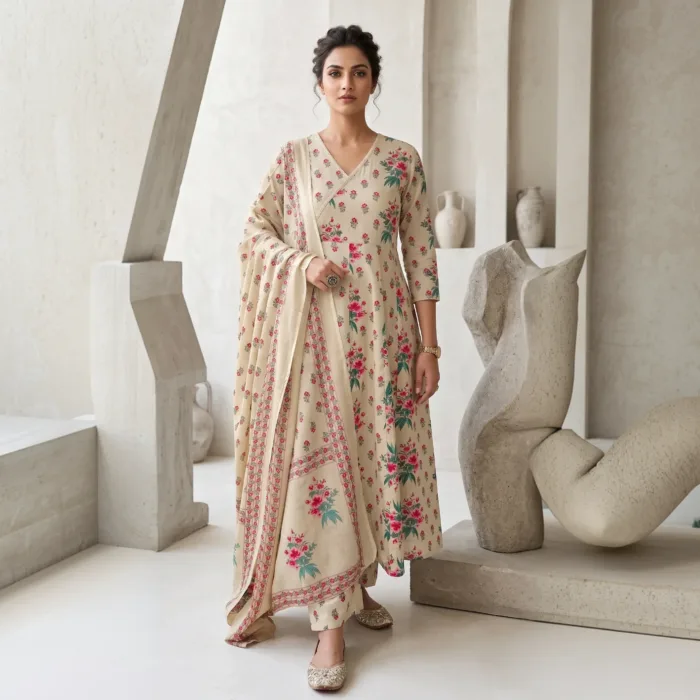 Stunning Jaipuri Idaho pattern Floral suit Set